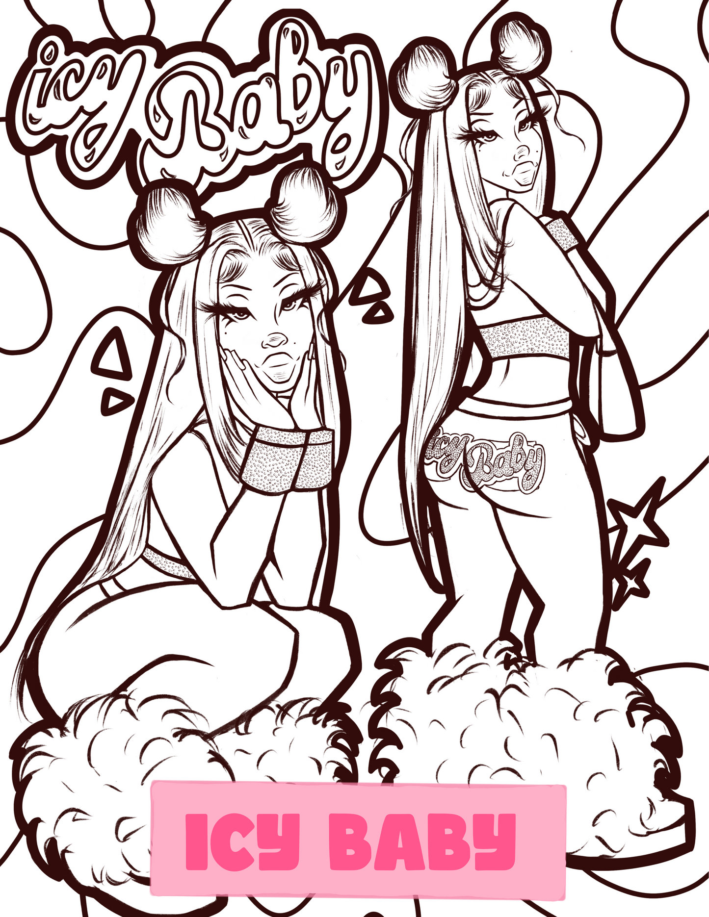 Color & Flow Coloring Book (Y2K Edition )